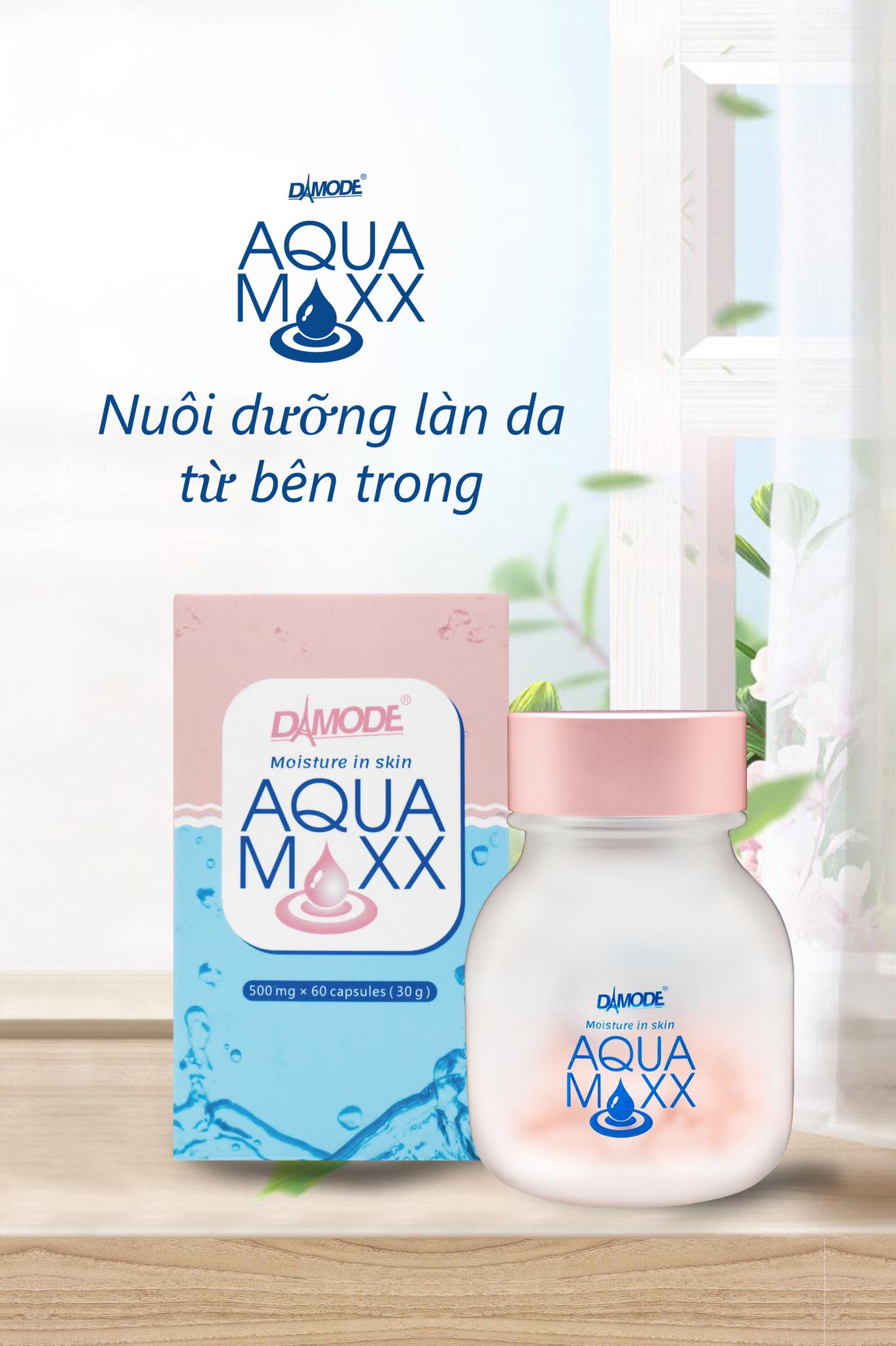 Viên Cấp ẩm, Tái tạo, Bổ sung collagen - Aqua Maxx