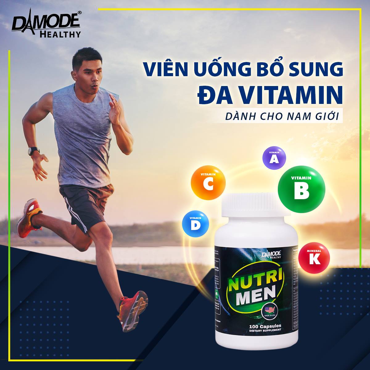 Vitamin, khoáng chất, tăng sức đề kháng cho Nam - Nutri Men