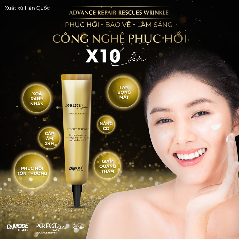 Tinh Chất Xoá Nhăn, Nâng Cơ, Dưỡng Ẩm, Xoá Quầng Thâm, Bọng Mắt  - Rescues Wrinkle