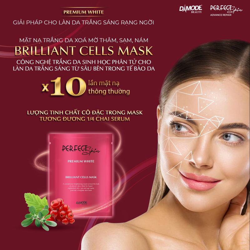 Mặt Nạ Tinh Chất Cô Đặc Trắng Da, Mờ Thâm, Sạm - Brilliant Cell Mask [8]