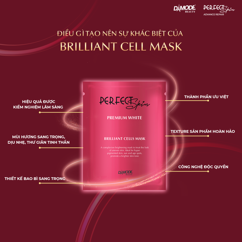 Mặt Nạ Tinh Chất Cô Đặc Trắng Da, Mờ Thâm, Sạm - Brilliant Cell Mask [8]