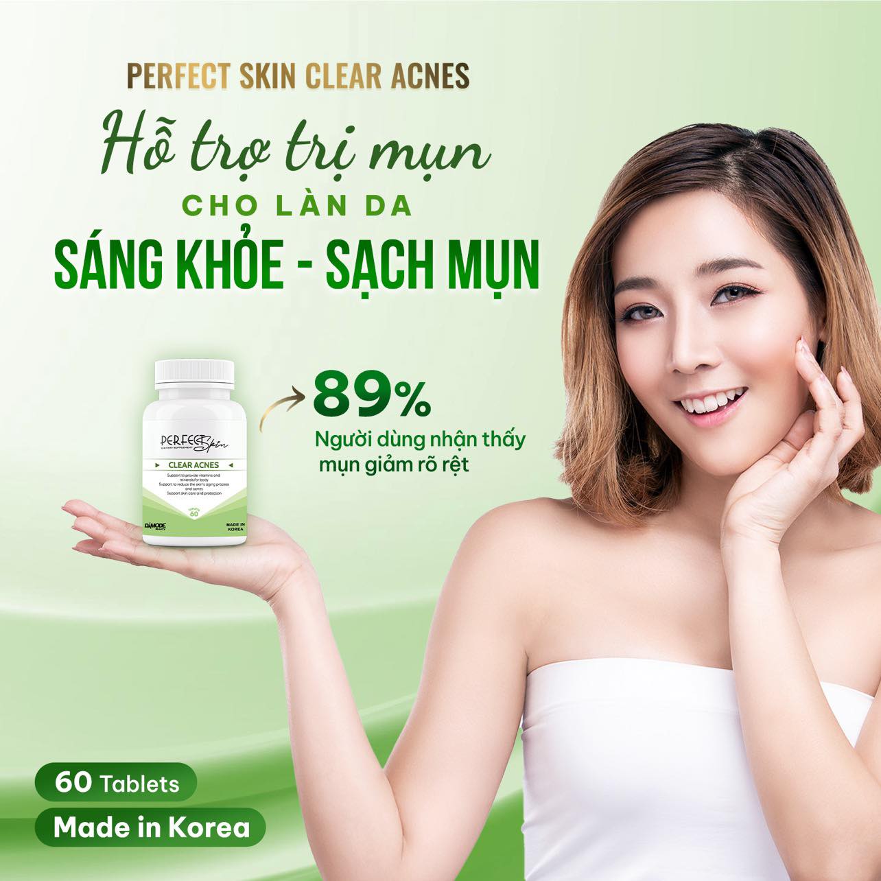 Clear Acnes - Viên Uống Hỗ Trợ Điều Trị, Ngăn Ngừa Mụn