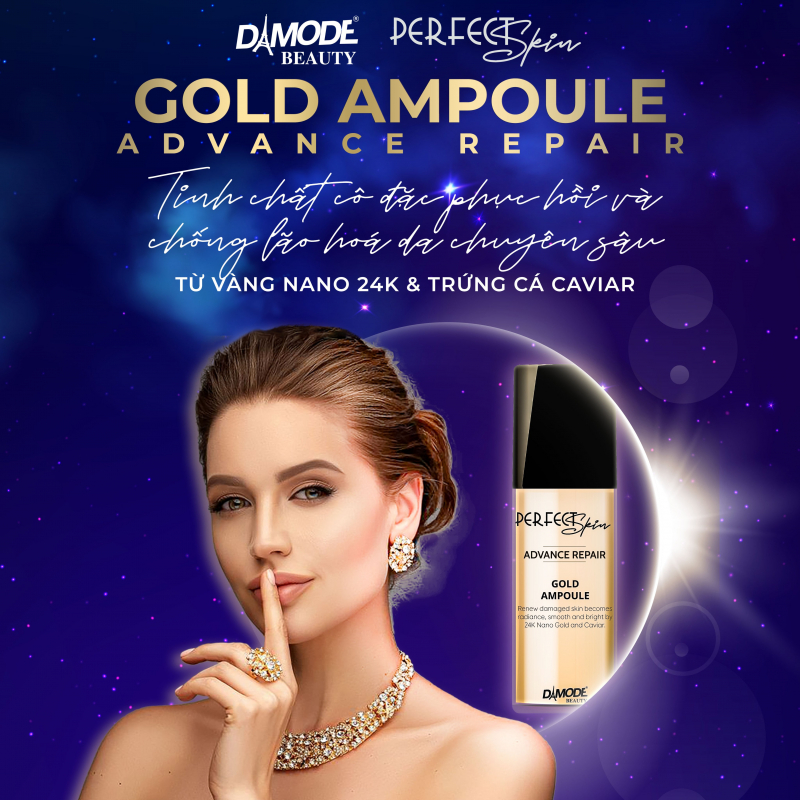 GOLD AMPOULE - TINH CHẤT CÔ ĐẶC PHỤC HỒI  & CHỐNG LÃO HOÁ DA CHUYÊN SÂU