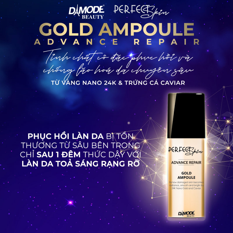 GOLD AMPOULE - TINH CHẤT CÔ ĐẶC PHỤC HỒI  & CHỐNG LÃO HOÁ DA CHUYÊN SÂU