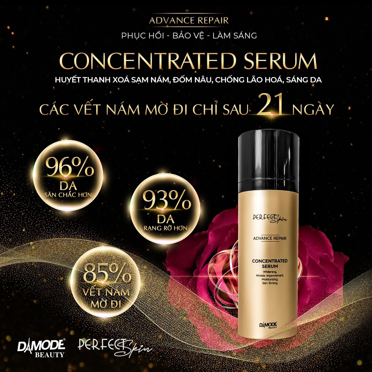 CONCENTRATED SERUM - HUYẾT THANH XOÁ NÁM, ĐỐM NÂU, CHỐNG LÃO HOÁ, SÁNG DA